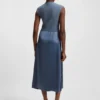 Knitted dress with satin skirt Knitted dress with satin skirt