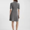 Knitted dress with skipper collar