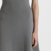 Knitted dress with skipper collar