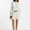 Knitted-pattern sweater in a cotton blend