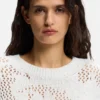 Knitted-pattern sweater in a cotton blend