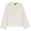 Knitted-pattern sweater in a cotton blend