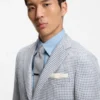 Knitted pocket square in Italian-made silk
