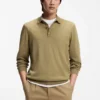 Knitted polo sweater in virgin wool