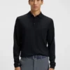 Knitted polo sweater in virgin wool