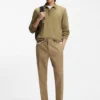 Knitted polo sweater in virgin wool