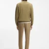 Knitted polo sweater in virgin wool