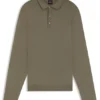 Knitted polo sweater in virgin wool