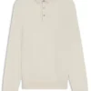 Knitted polo sweater in virgin wool