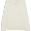Knitted-silk sweater with Johnny collar
