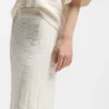 Knitted skirt with check texture