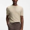 Knitted-structure sweater in cotton