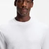 Knitted-structure sweater in cotton