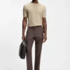 Knitted-structure sweater in cotton