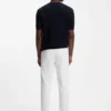 Knitted-structure sweater in cotton