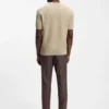 Knitted-structure sweater in cotton