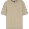 Knitted-structure sweater in cotton