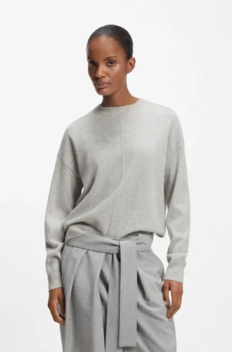 Knitted sweater in 100% cashmere