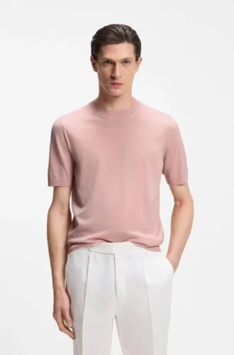 Knitted sweater in virgin wool
