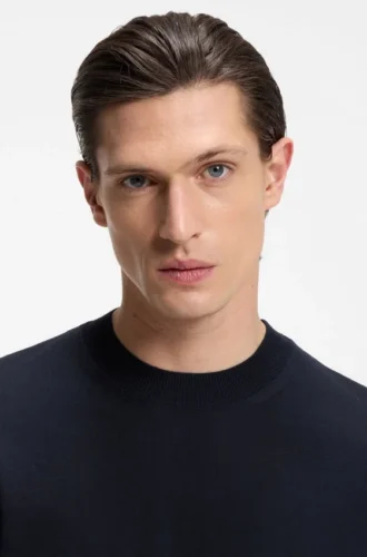 Knitted sweater in virgin wool