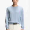 Knitted sweater in wool, silk, and cashmere
