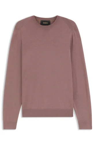 Knitted sweater in wool, silk, and cashmere