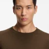 Knitted sweater in wool, silk, and cashmere