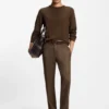 Knitted sweater in wool, silk, and cashmere