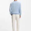 Knitted sweater in wool, silk, and cashmere