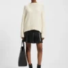 Knitted sweater with embroidered logo