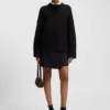 Knitted sweater with embroidered logo