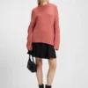 Knitted sweater with embroidered logo