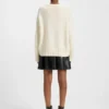 Knitted sweater with embroidered logo