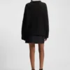 Knitted sweater with embroidered logo