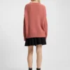 Knitted sweater with embroidered logo