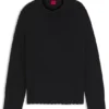 Knitted sweater with embroidered logo