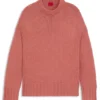 Knitted sweater with embroidered logo