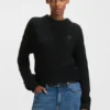 Knitted sweater with Happy HUGO badge