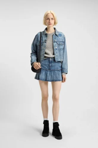 Knitted sweater with Happy HUGO badge