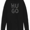 Knitted sweater with sparkling stacked logo