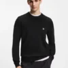 Knitted sweater with stacked logo