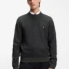 Knitted sweater with stacked logo