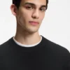 Knitted sweater with stacked logo
