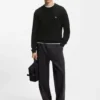 Knitted sweater with stacked logo