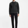 Knitted sweater with stacked logo