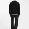 Knitted sweater with stacked logo
