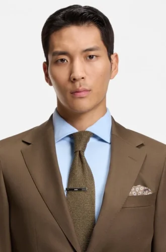 Knitted tie in silk