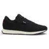 Knitted-upper sneakers with logo flag