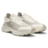Knitted-upper trainers with embossed logo
