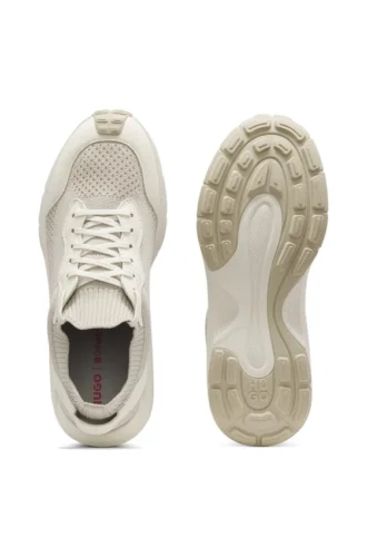 Knitted-upper trainers with embossed logo Knitted-upper trainers with embossed logo